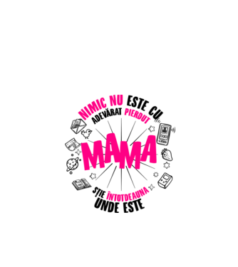 nimic nu este cu adevărat pierdut, mama știe întotdeauna unde este model alb pe tricou