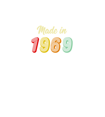 made in 1969 retro model negru pe tricou