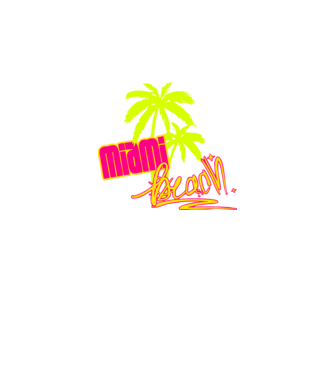 Miami beach model albastru închis pe tricou
