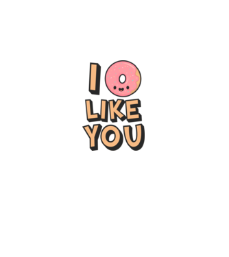 I donut like you model alb/roșu pe tricou