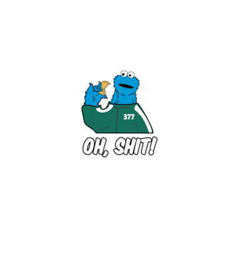 cookie monster squid game parody model albastru jeanși pe tricou