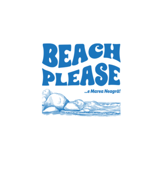 Beach please, e Marea Neagră! model alb pe tricou