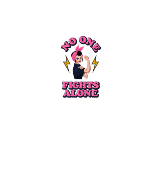 No one fights alone pinup model alb pe tricou
