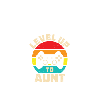 Level Up Aunt model negru pe tricou