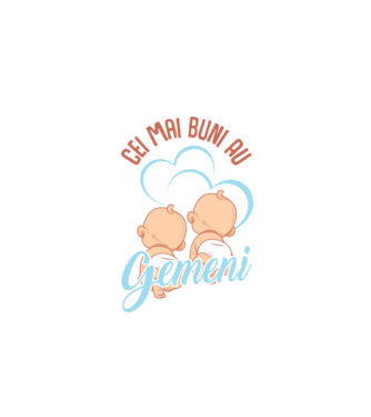 Cei mai buni au gemeni model alb pe tricou