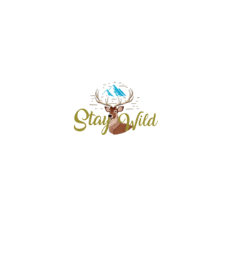 Stay wild model negru pe tricou