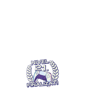 Nivel 21 finalizat! model negru pe tricou