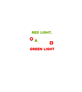 red light green light model negru pe tricou