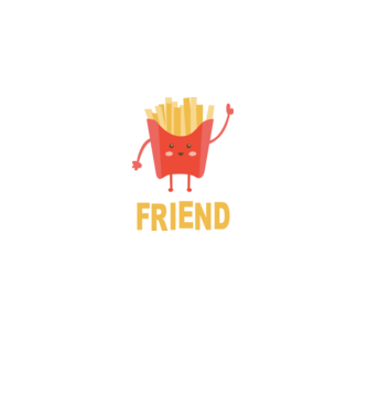 Friends cartofi model alb pe tricou