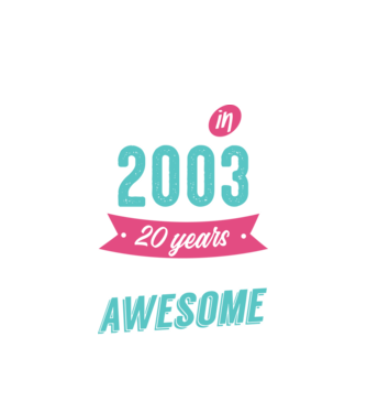 Made in 2003 model alb pe tricou