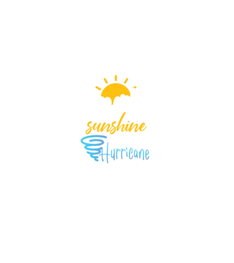 June Girls are Sunshine mixed with a little Hurricane model negru pe tricou