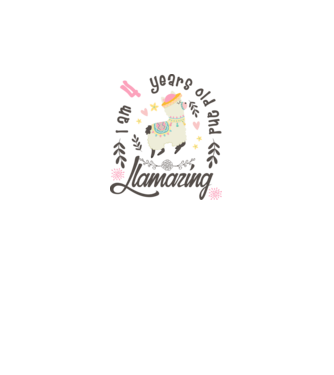 Birthday Llamazing 4 years old model alb pe tricou