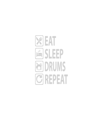 Eat Sleep Drum Repeat model negru pe tricou