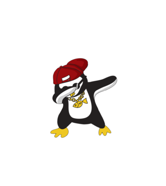 Pinguin DAB model turcoaz pe tricou