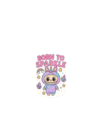 Born to sparkle model alb pe tricou