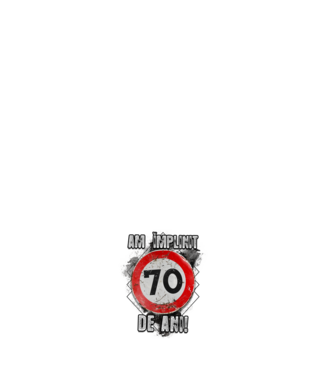Am împlinit 70 de ani! model negru pe tricou