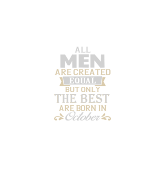 All men created equal but only the beat are born in october model roșu pe tricou