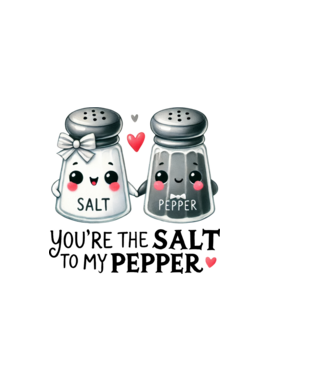 Salt to my Pepper model alb pe tricou