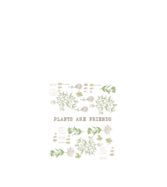 Plants are friends model alb pe tricou