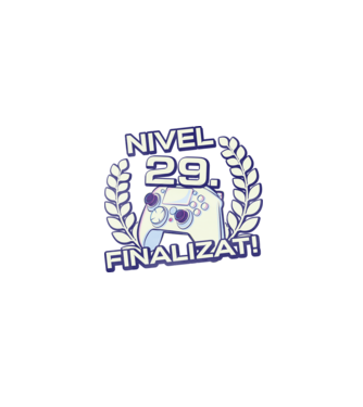 Nivel 29 finalizat! model negru pe tricou