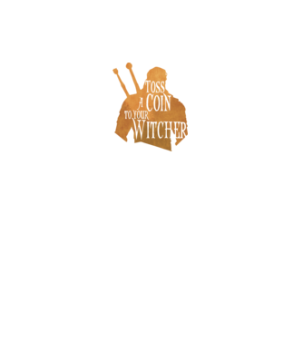 Toss a Coin to your Witcher model negru pe tricou