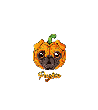 Pugkin model negru pe tricou