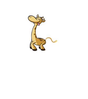 Giraffe model verde pe tricou