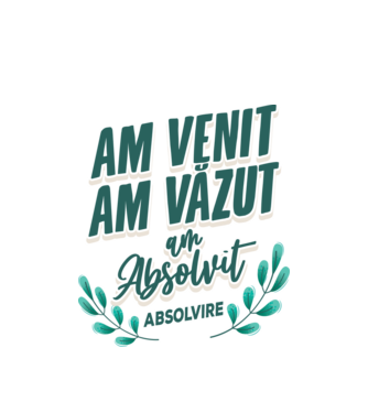Absolvire model alb pe tricou