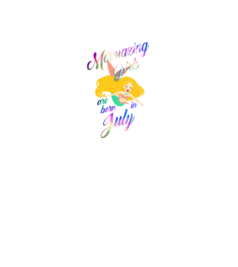 Mermazing girls are born july model negru pe tricou