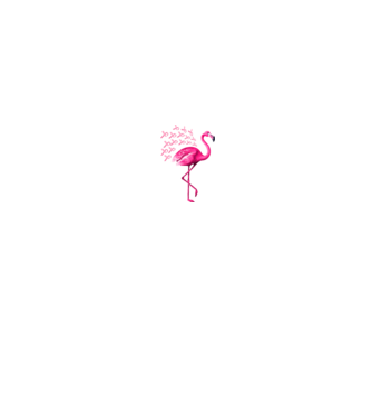 Flamingo pink model negru pe tricou