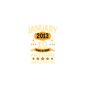 January 2013 10 years of being limited edition model negru pe tricou