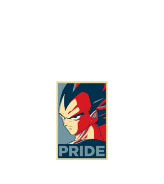 vegeta pride dragonball model negru pe tricou