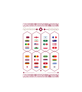 Qatar 2022 teams - groups model alb pe tricou