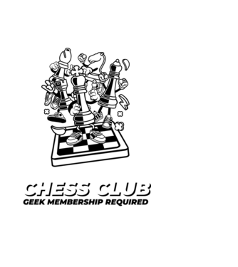 chess club model albastru deschis pe tricou
