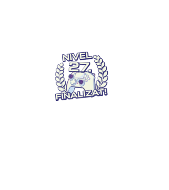 Nivel 27 finalizat! model negru pe tricou