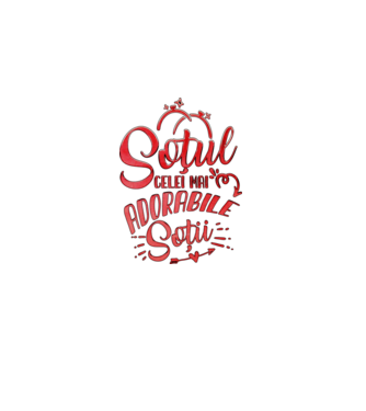 Soțul celei mai adorabile soții model negru pe tricou
