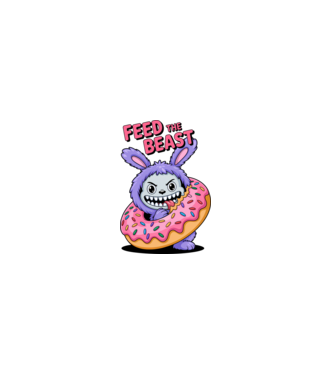 Feed the beast model roz deschis pe tricou