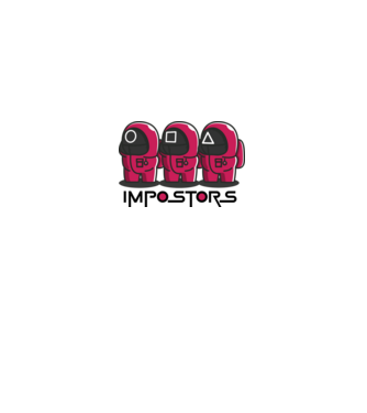 impostors squid game model alb pe tricou
