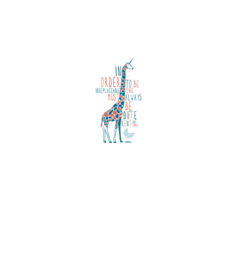 Giraffe model alb pe tricou