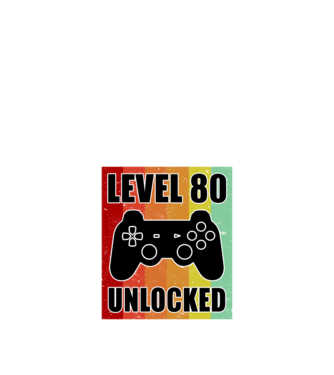 level 80 unlocked retro gamer model negru pe tricou