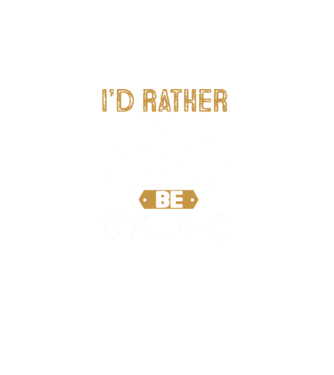 I'd rather be cycling model negru pe tricou