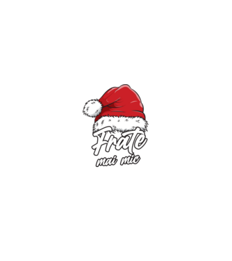 frate mai mic Santa Hat model negru pe tricou