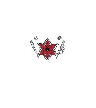 stranger things demogorgon head model negru pe tricou