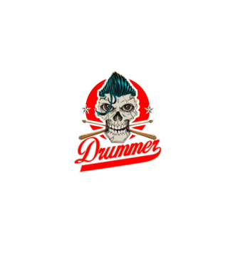 Drummer model negru pe tricou