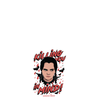 WEDNESDAY Killing You in my mind model alb pe tricou