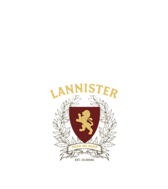 Lannister model alb pe tricou
