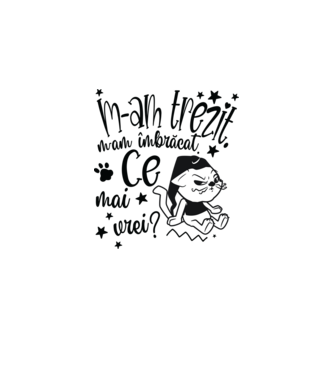 Ce mai vrei? model alb pe tricou