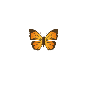 Butterfly model alb pe tricou