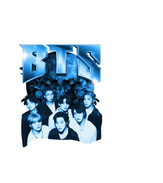 BTS model negru pe tricou