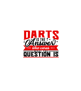 Sport is the answer DARTS model alb pe tricou
